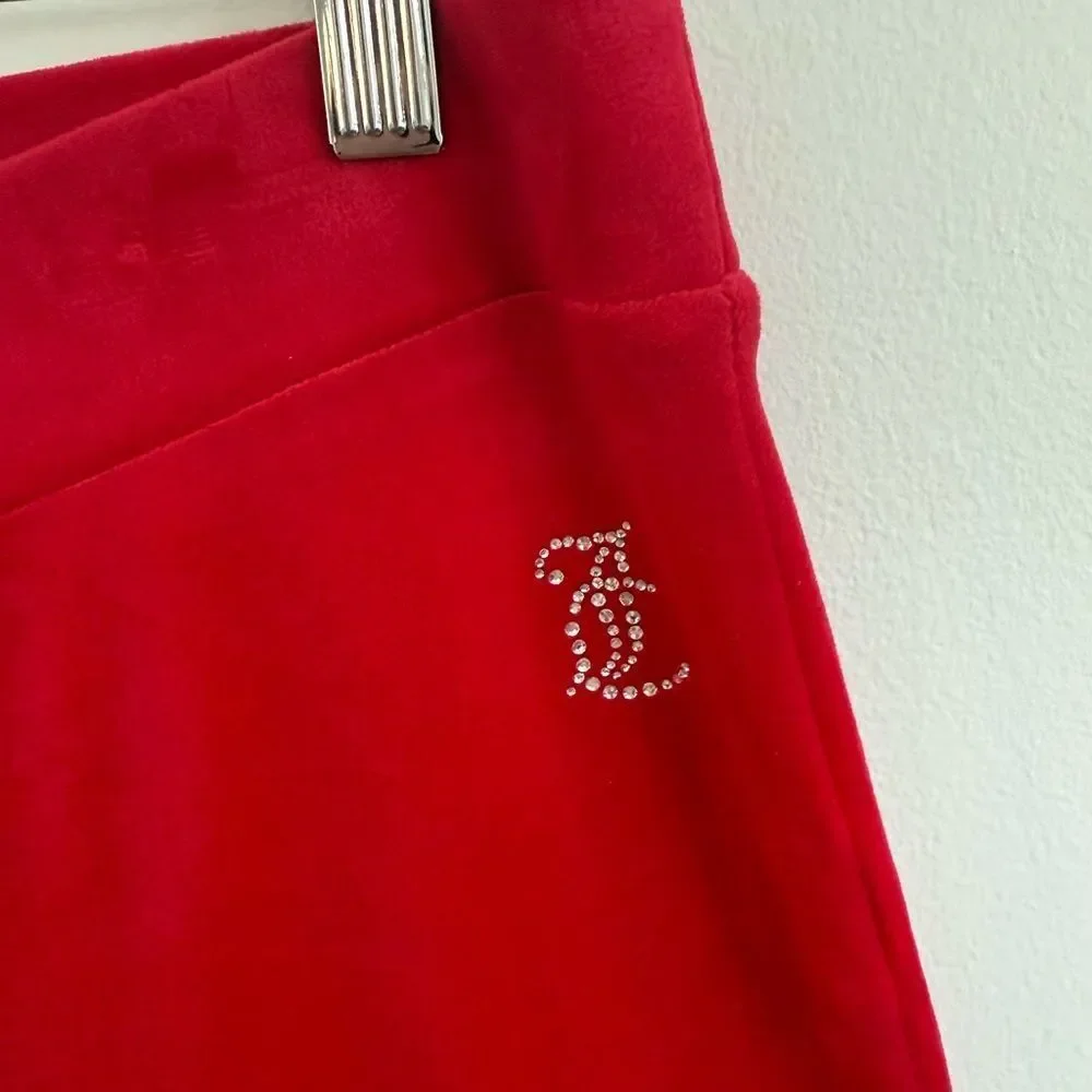 NWOT Juicy Couture Red Velour Pants